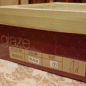 Black suede ankle booties